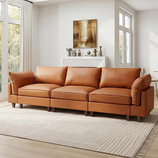 Bergenfield  Furniture Modular Sectional Couch Oversized Cloud Couch 3 Seat L Shaped Sofa