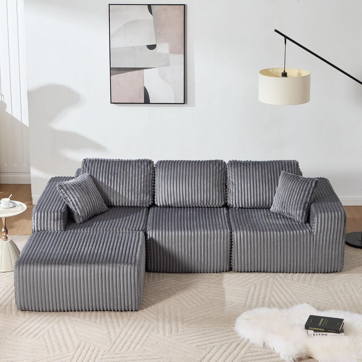 Bergenfield Furniture Modular Sectional Sofa Cloud Sectional Couch Deep Seat L Shaped Couch